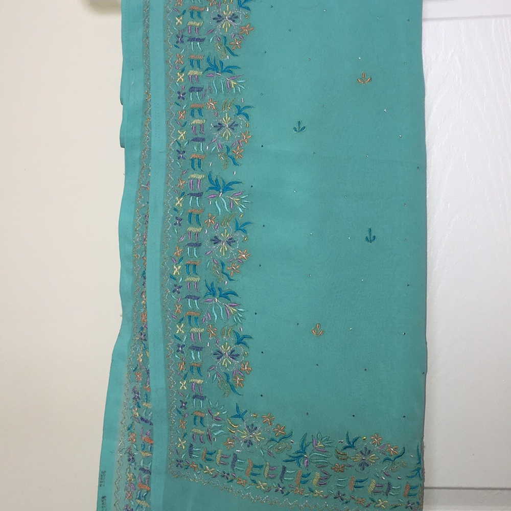 Baby blue saree